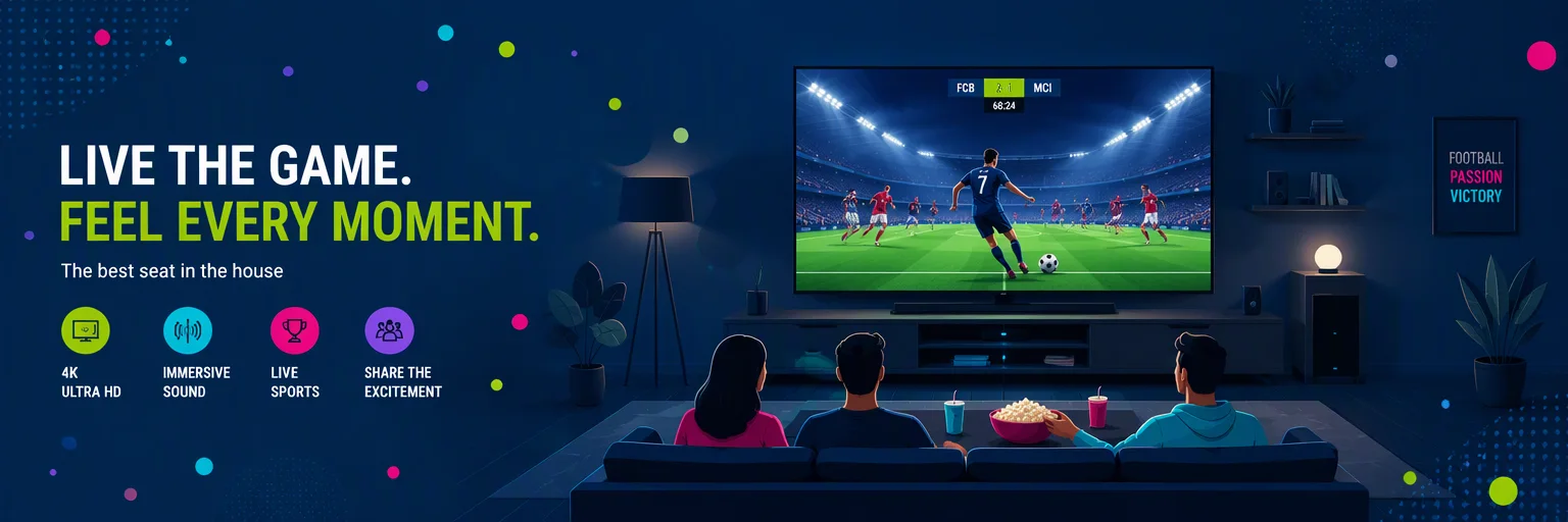 Salon z telewizorem 4K — jaka prędkość do Netflixa i TV